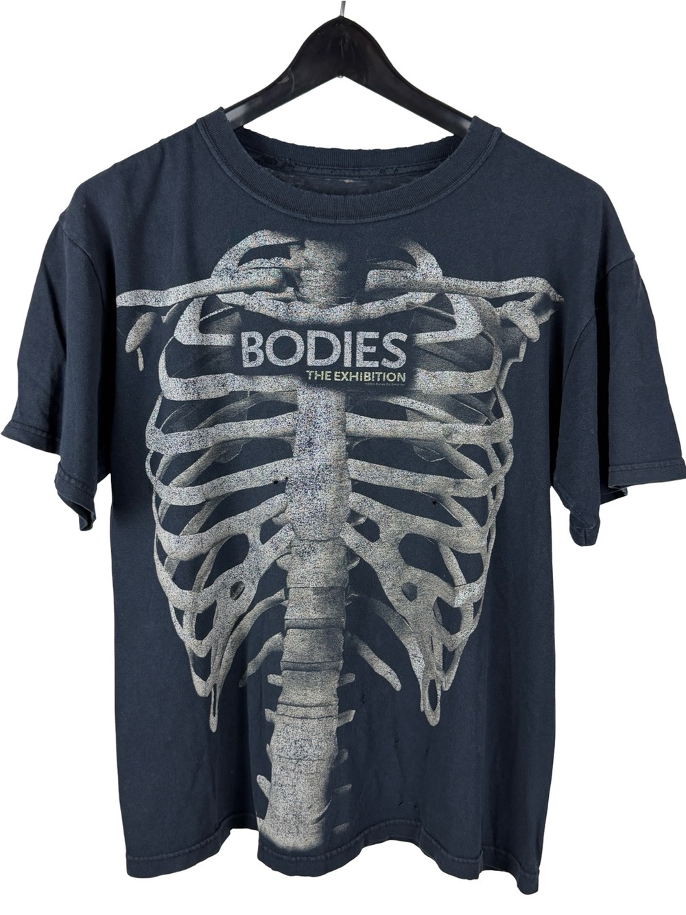 Vintage 2000s Bodies The Exhibition Faded Bones Grunge Graphic Shirt Size S